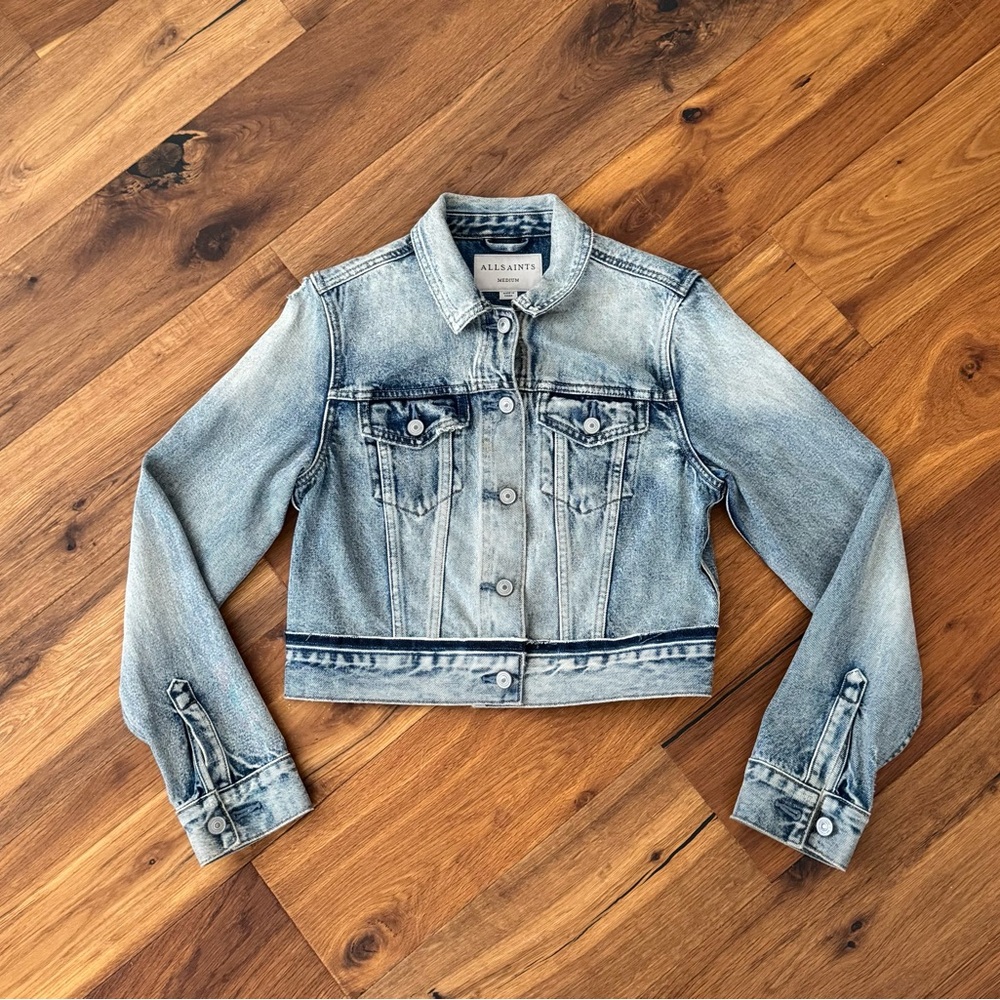 All Saints Women's Blue Denim Jacket